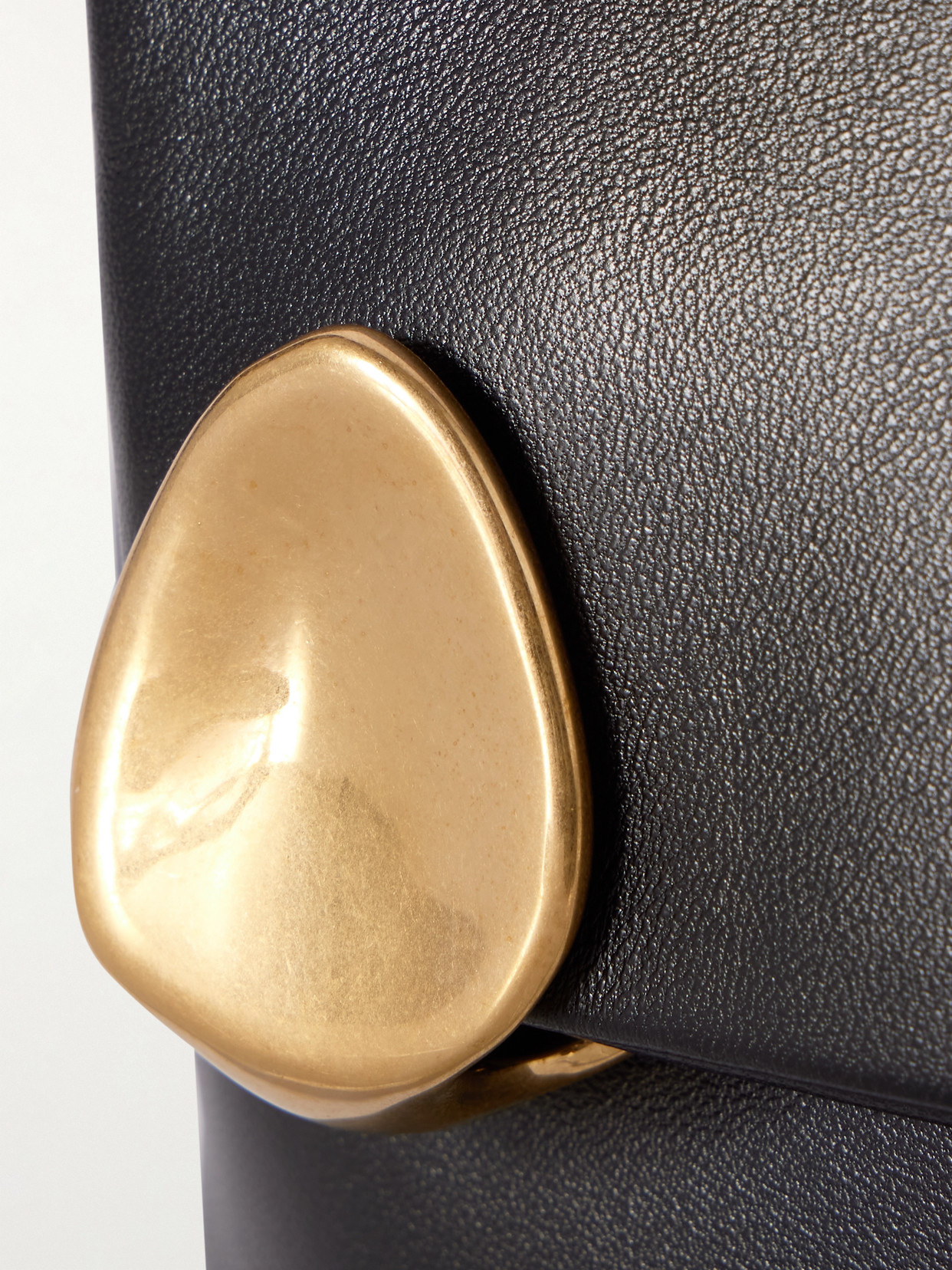 Jil Sander Embellished Leather Clutch In Black