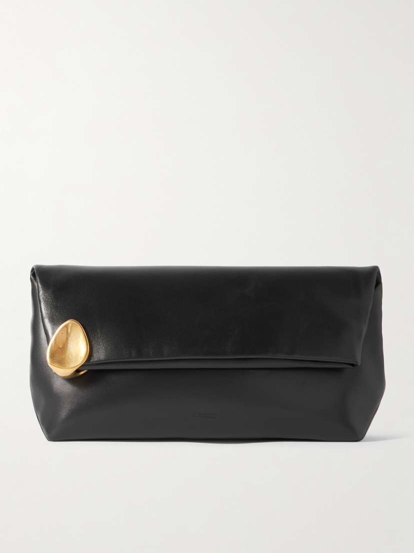 Jil Sander Embellished Leather Clutch