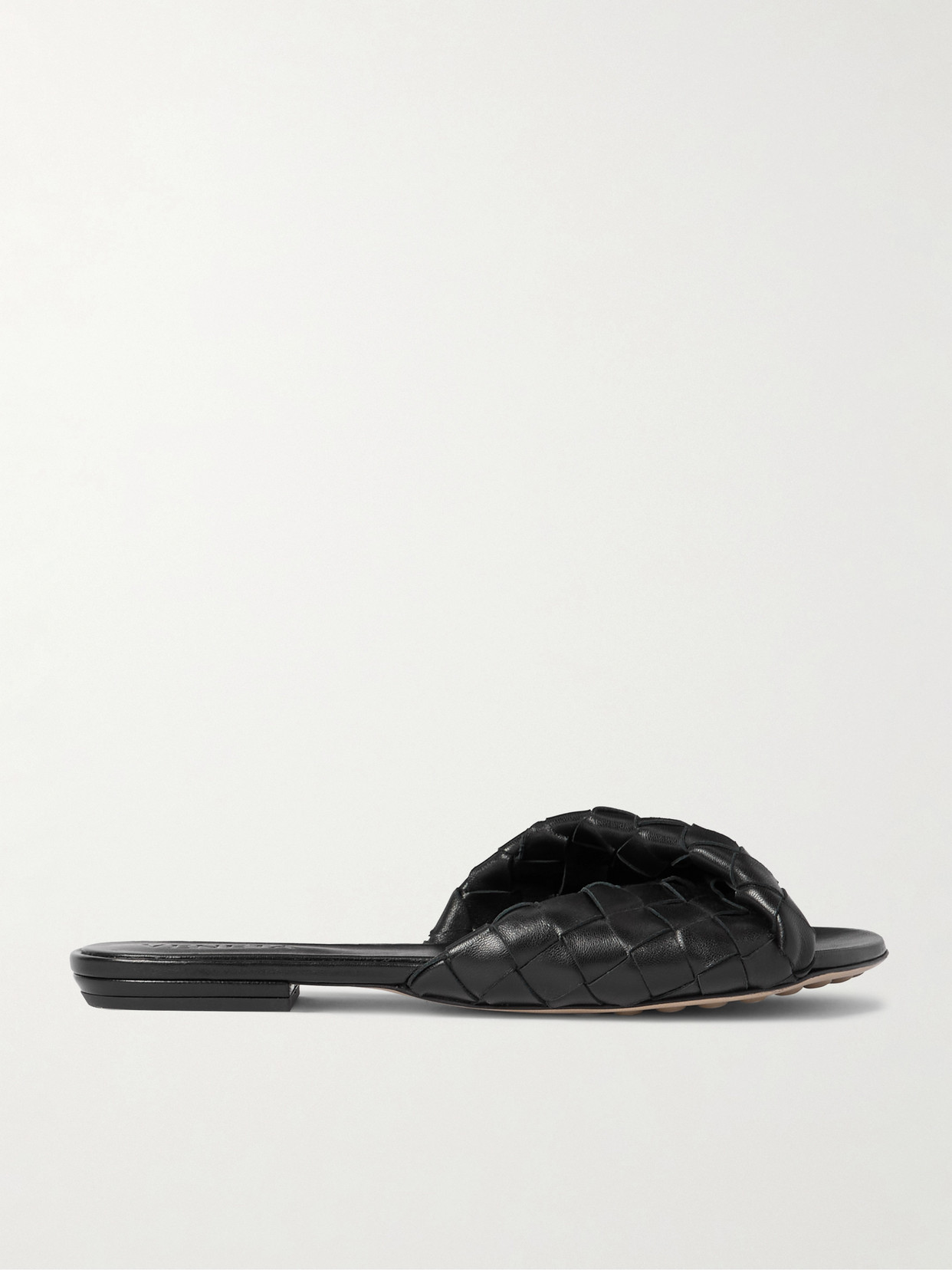 Bottega Veneta - Blink Intrecciato Leather Slides - Black
