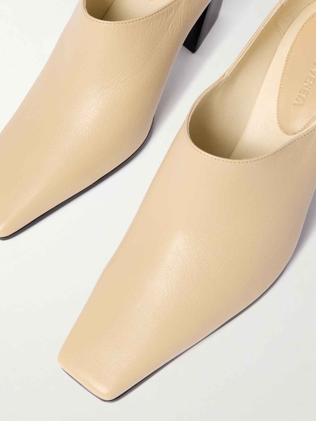 Shop Bottega Veneta Banzai Leather Pumps In Cream