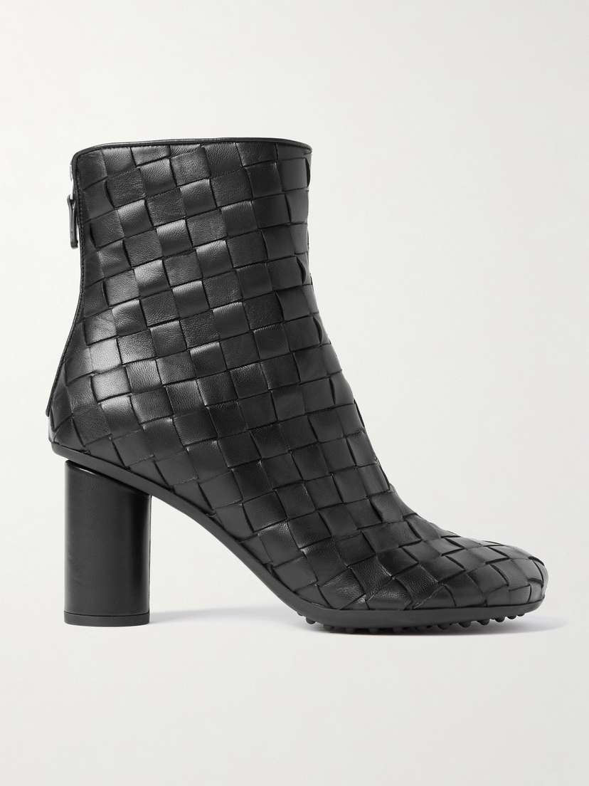 Bottega Veneta Atomic Intrecciato Leather Ankle Boots