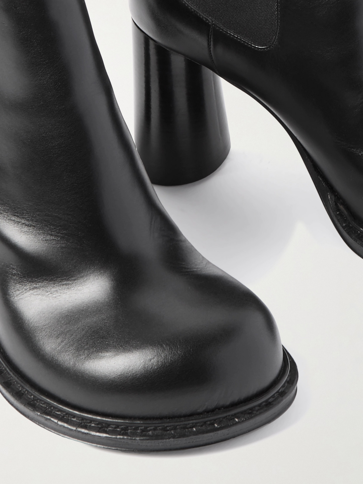 Bottega Veneta 80mm Cliff Chelsea Ankle Boots In Black