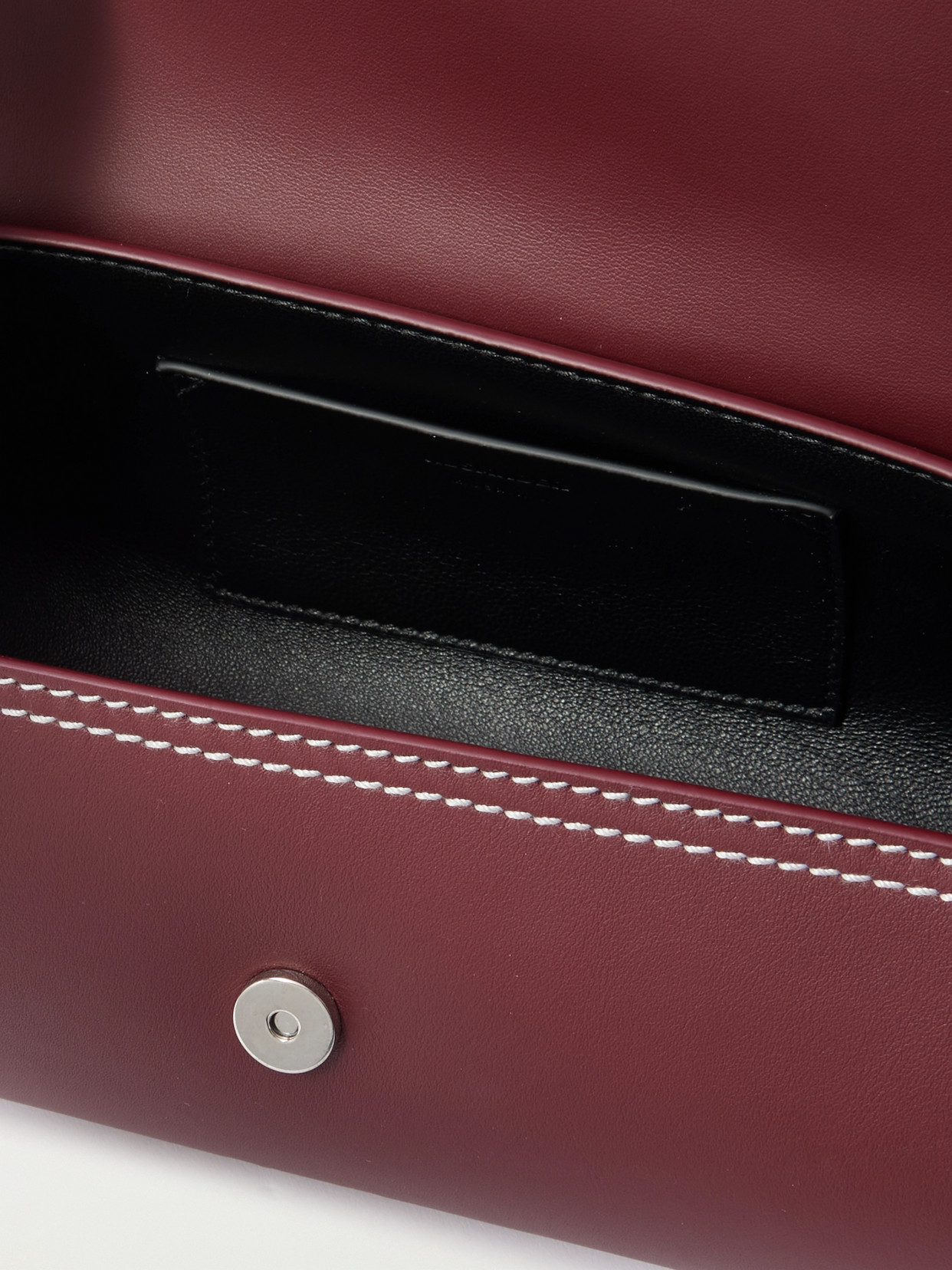 Jil Sander Cannolo Small Leather Shoulder Bag In Burgundy