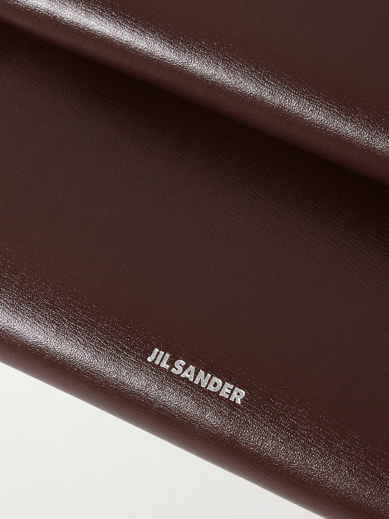 Jil Sander Small Empire Leather Shoulder Bag In Brown