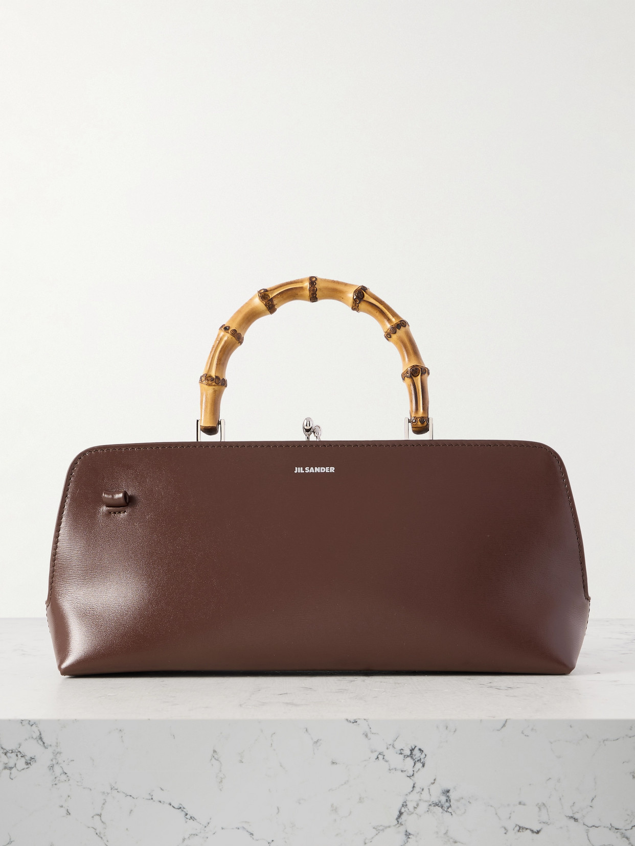 Jil Sander Small Goji Shoulder Bag In Brown