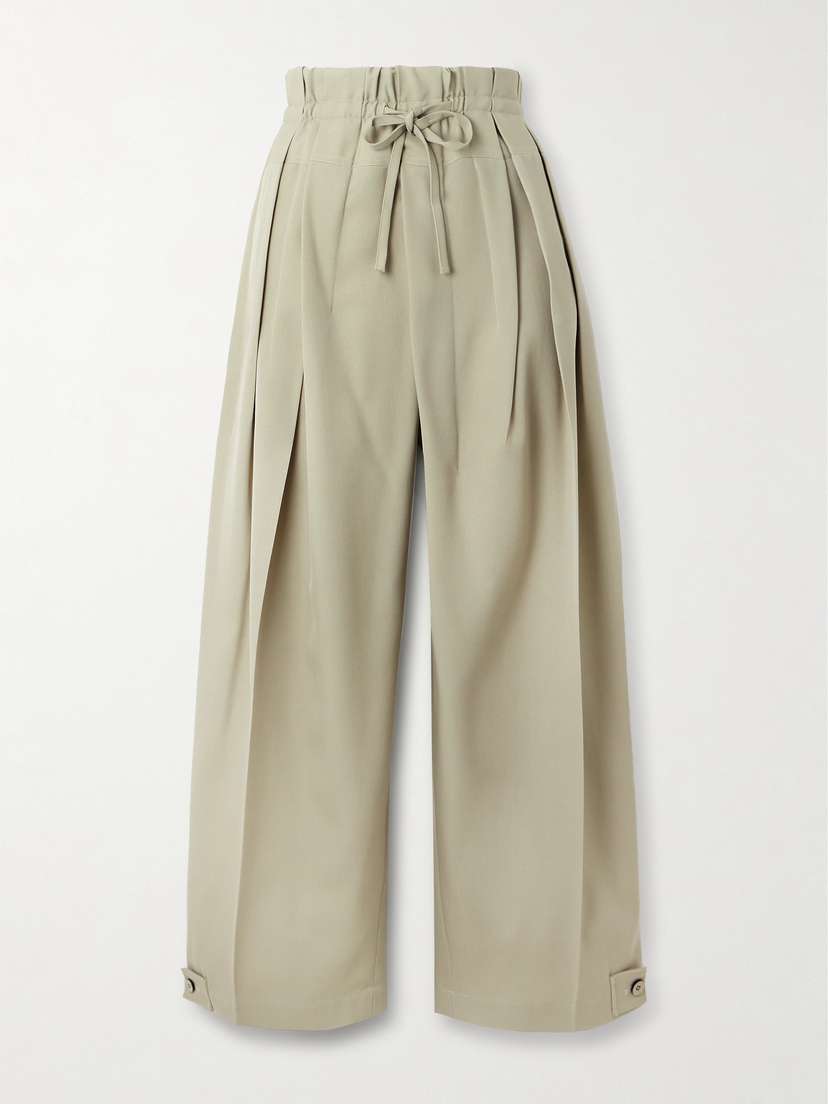 Jil Sander Pleated Wool-twill Wide-leg Pants