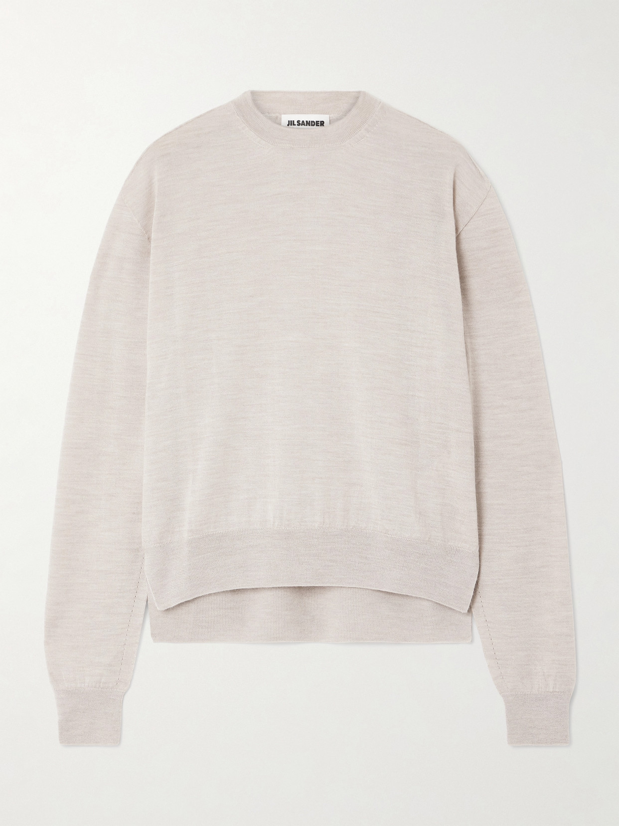 Jil Sander Cashmere, Wool And Silk-blend Sweater In Gray