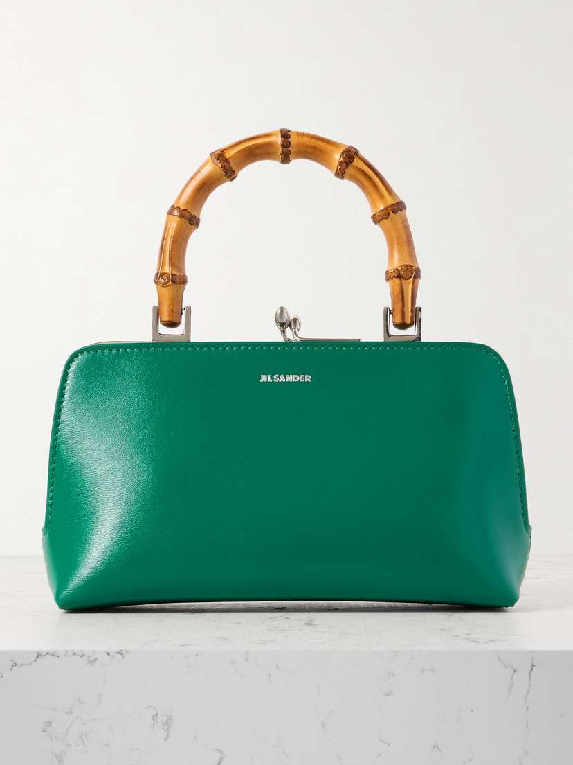 Jil Sander Mini Bamboo And Leather Tote