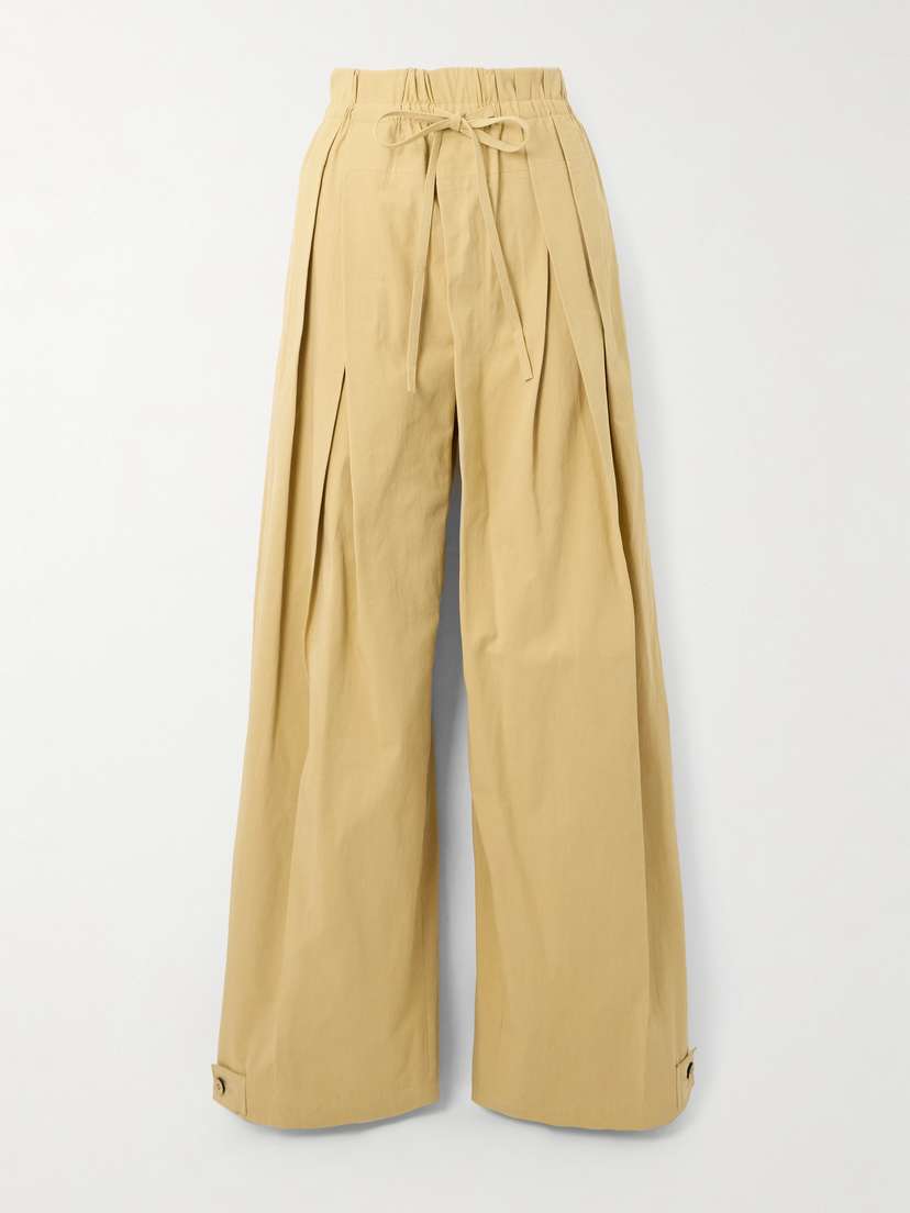 Jil Sander Pleated Twill Wide-leg Pants