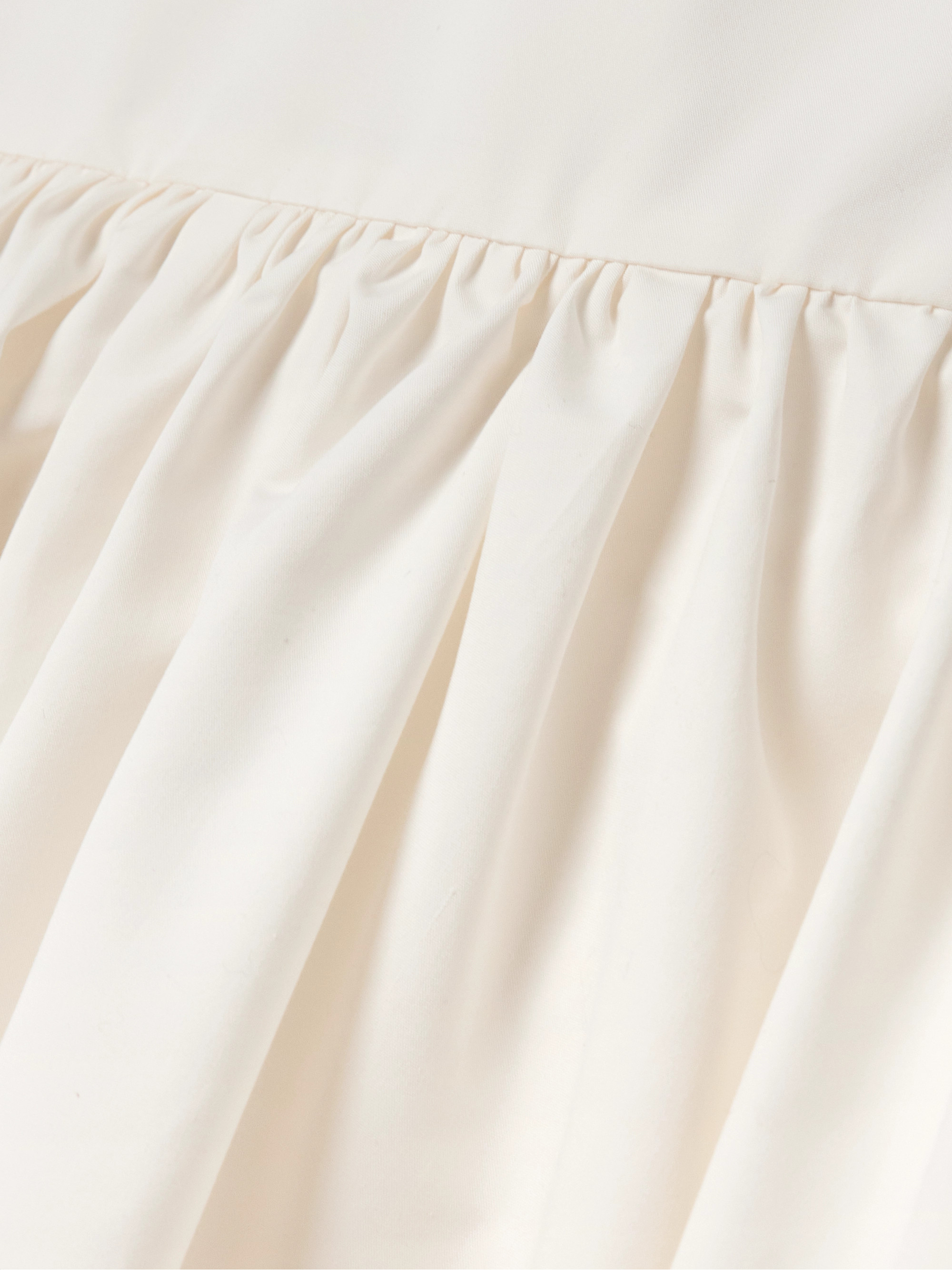 Jil Sander - Gathered pleated cotton and silk-blend poplin midi 