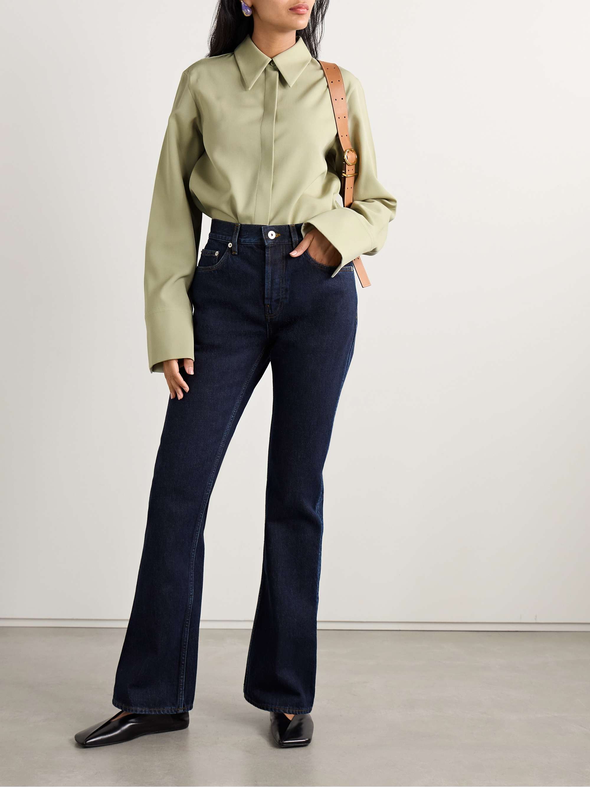 Light green Wool-twill shirt | JIL SANDER | NET-A-PORTER