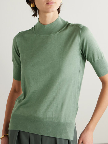 Jil Sander Cashmere, wool and silk-blend sweater