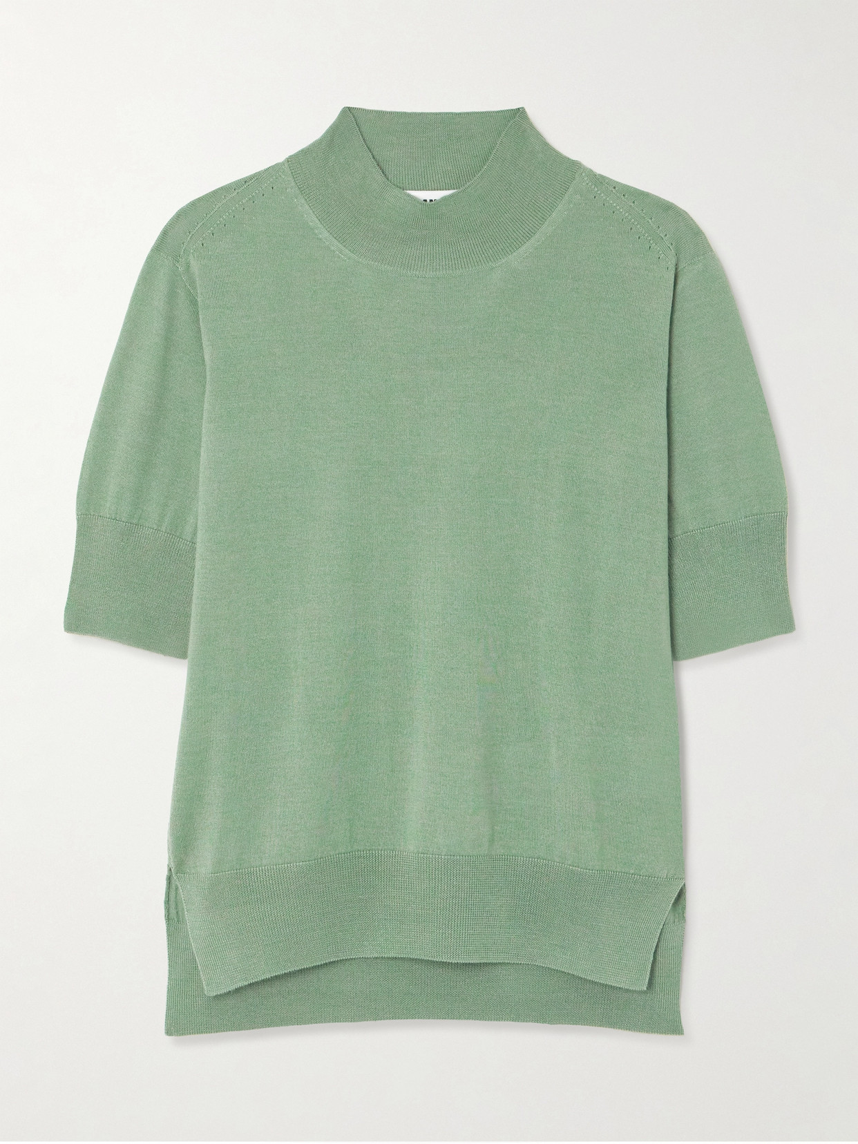 Jil Sander Cashmere, Wool And Silk-blend Sweater In Green