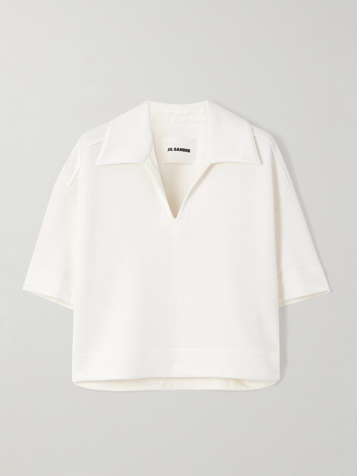 Jil Sander Cady Polo Shirt In Cream