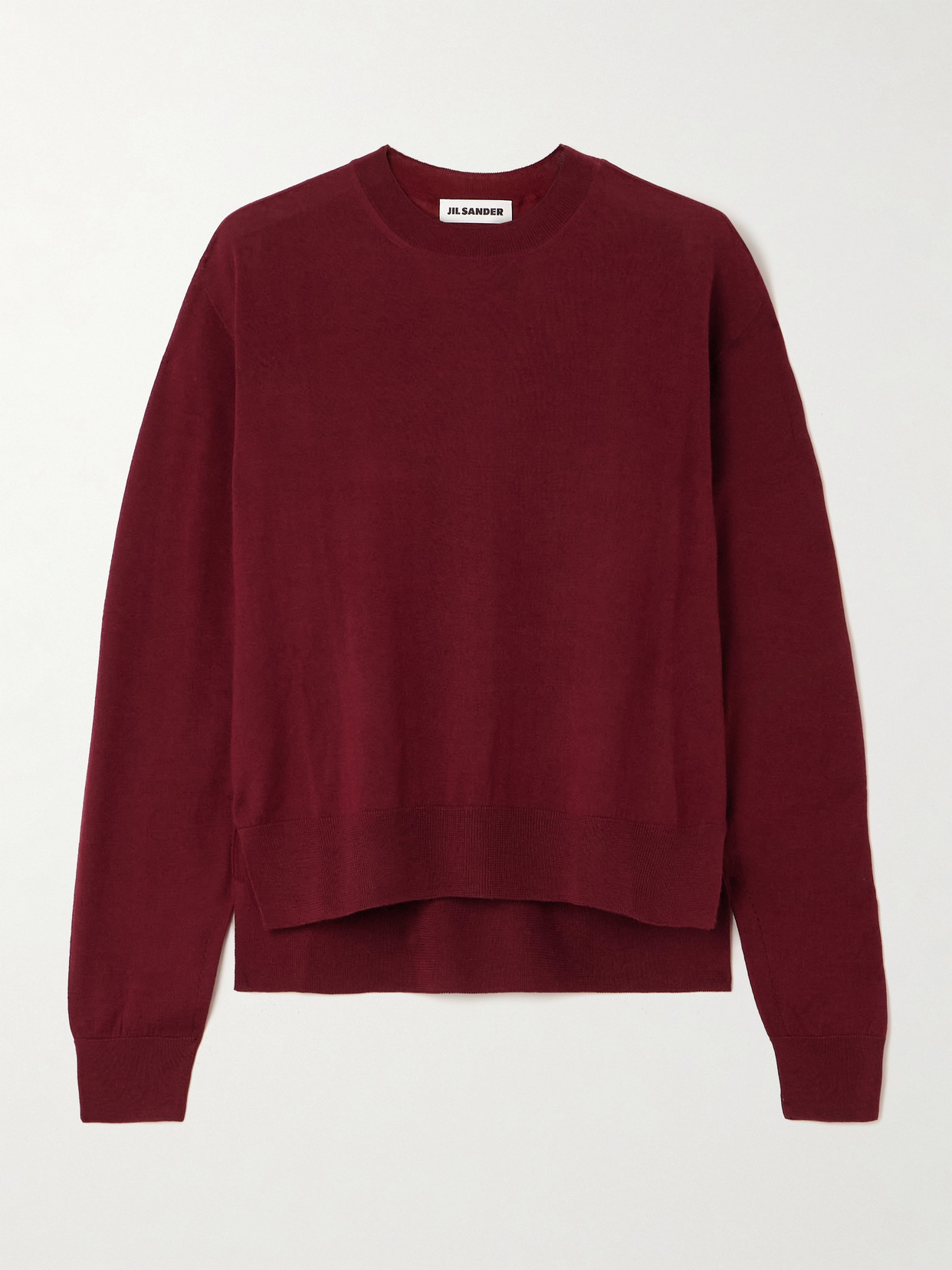 Jil Sander Cashmere, Wool And Silk-blend Sweater In Red