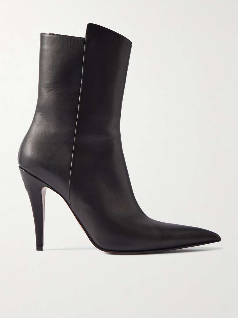 McQueen Leather Ankle Boots