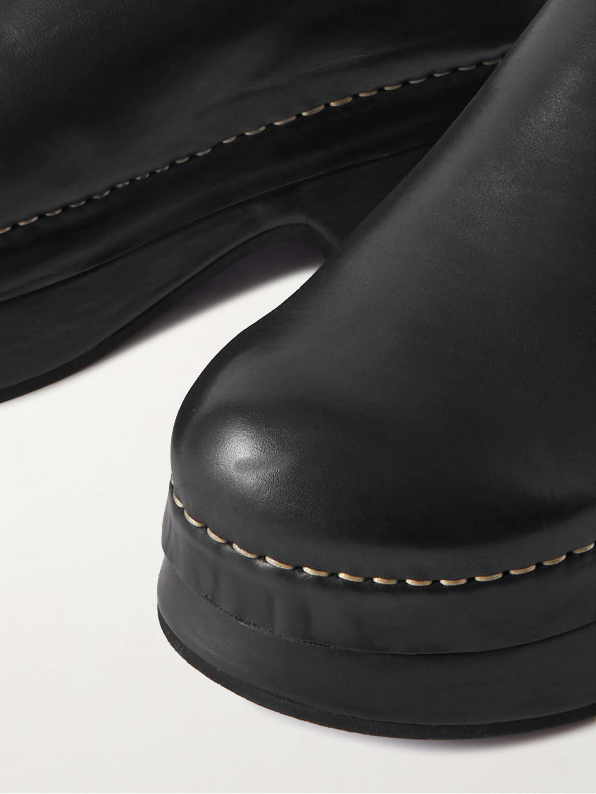 ALEXANDER MCQUEEN Leather clogs | NET-A-PORTER