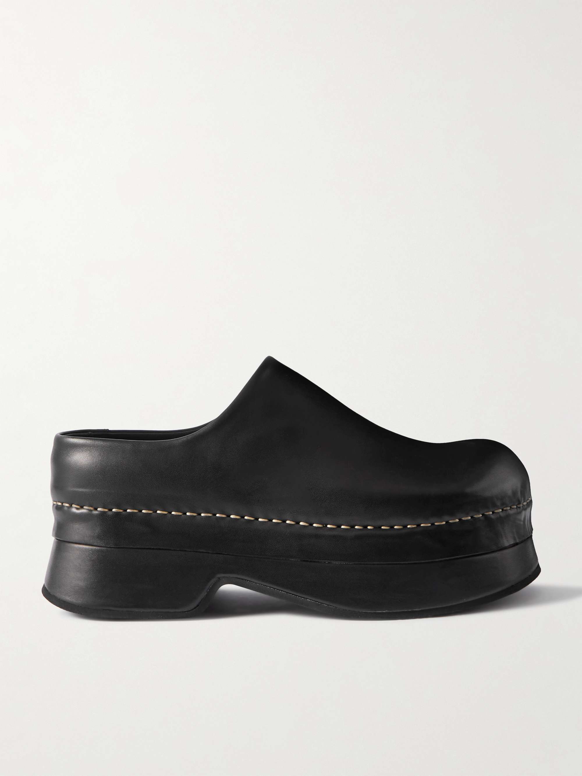 ALEXANDER MCQUEEN Leather clogs | NET-A-PORTER