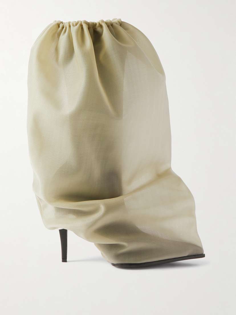 Alexander McQueen Mesh And Faux Leather Ankle Boots - EU 40