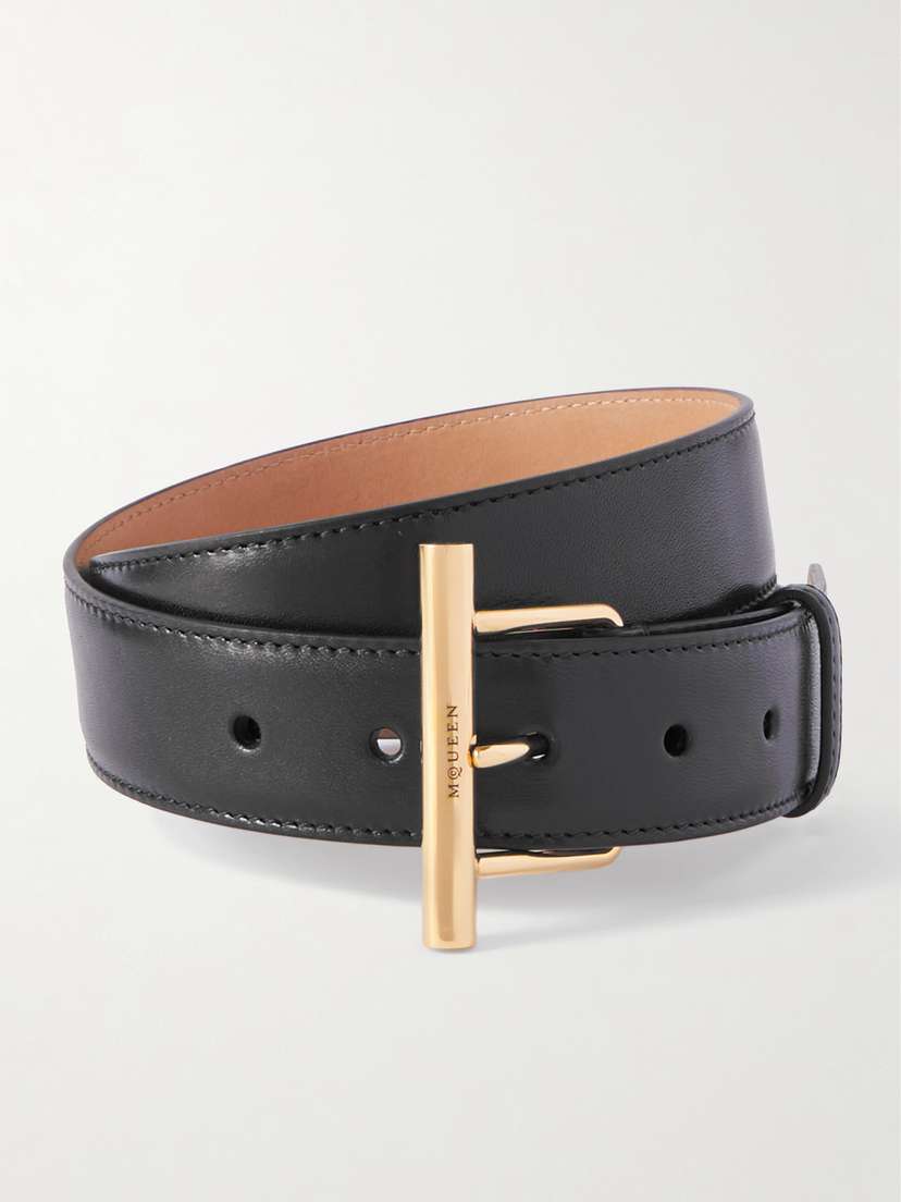 McQueen T-bar Leather Belt