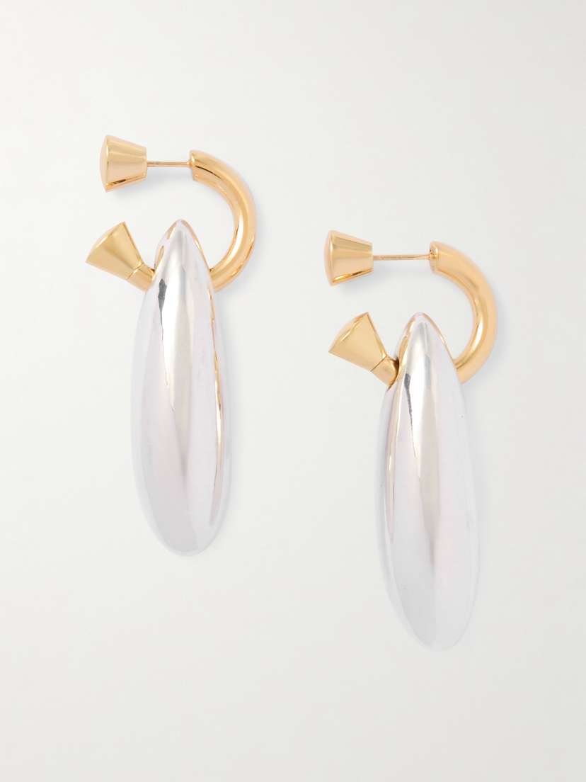 Bottega Veneta Gold-plated And Silver Earrings