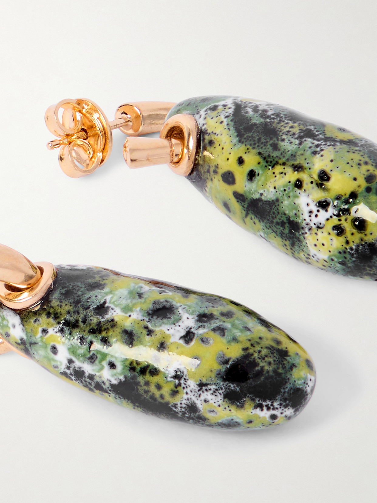 Bottega Veneta Small Ceramic Earrings In Yellow