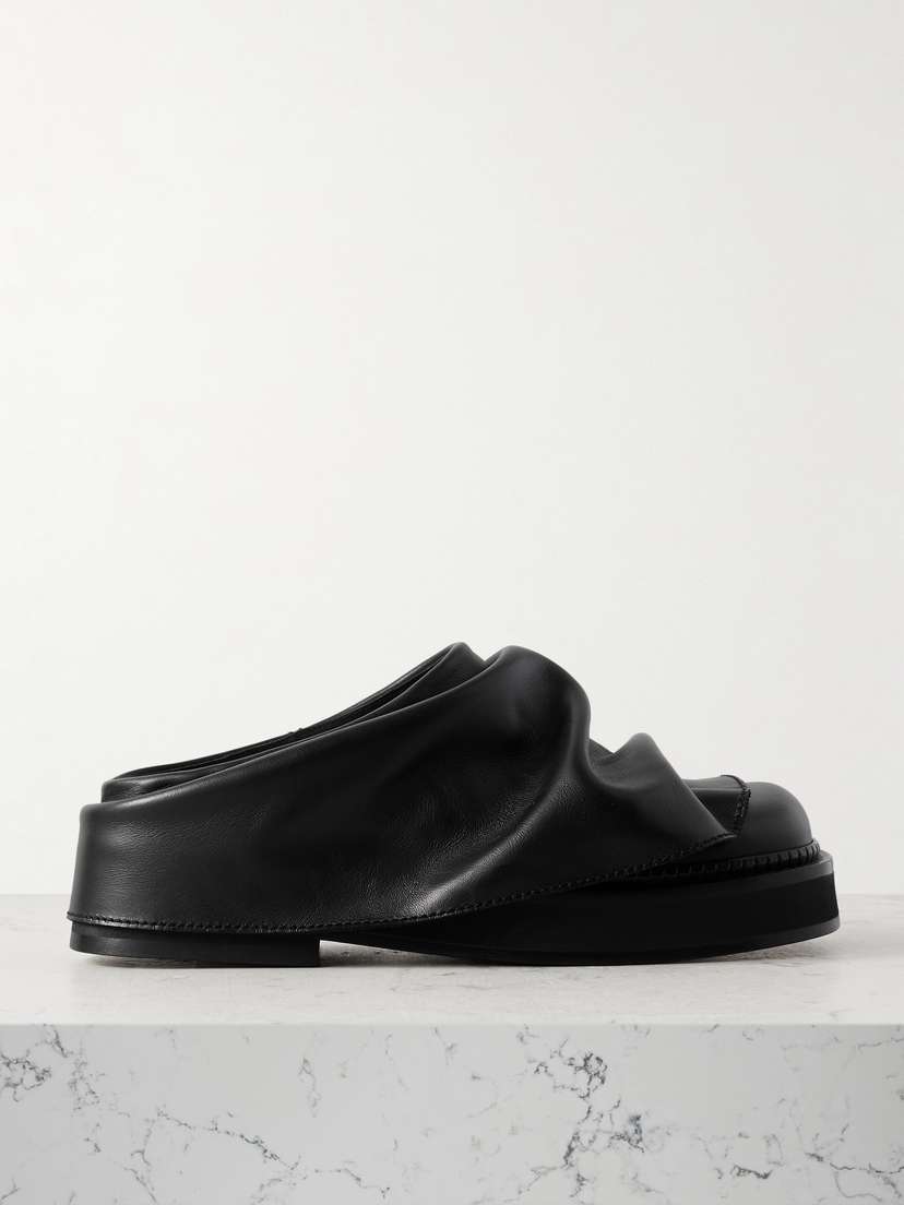 The Attico Mini Robin Gathered Leather Mules