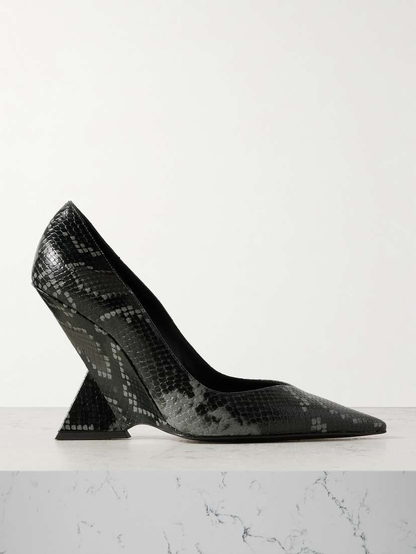 The Attico Cheope Snake-effect Leather Pumps