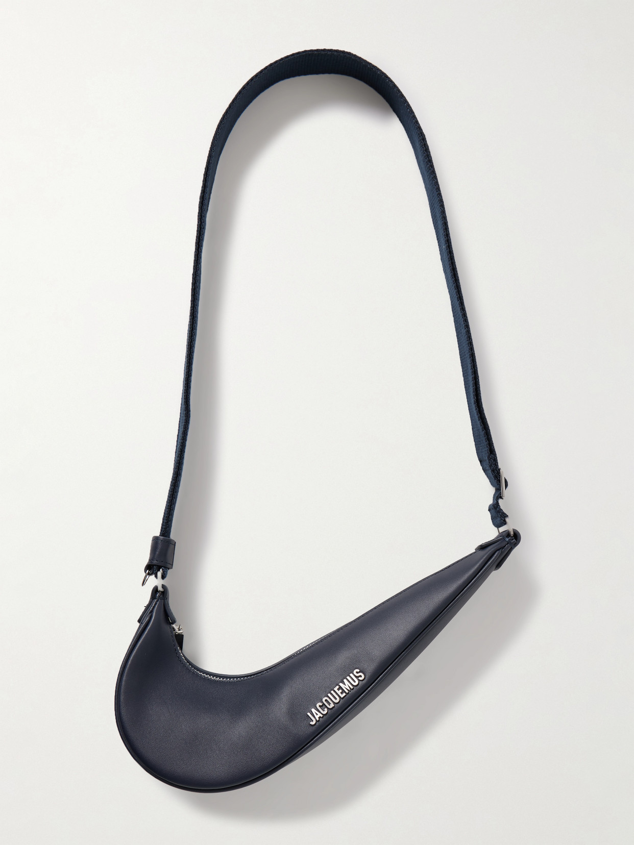 Nike + Jacquemus Embellished Leather Shoulder Bag In Blue