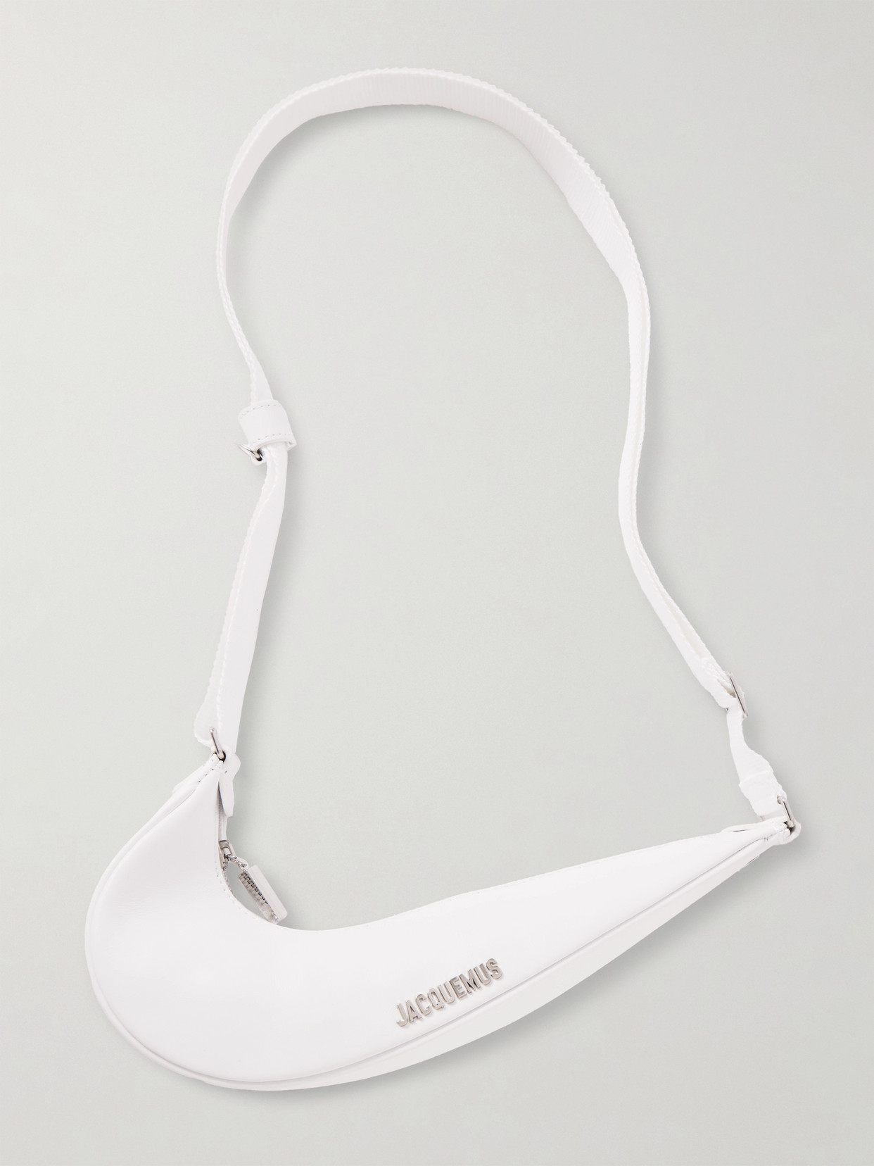 Nike + Jacquemus Embellished Leather Shoulder Bag In White