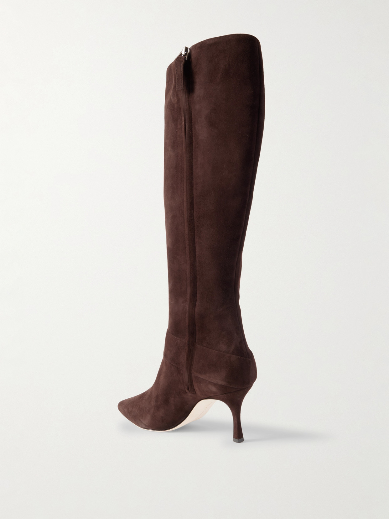Bayhi 70 Buckle-Embellished Suede Knee Boots