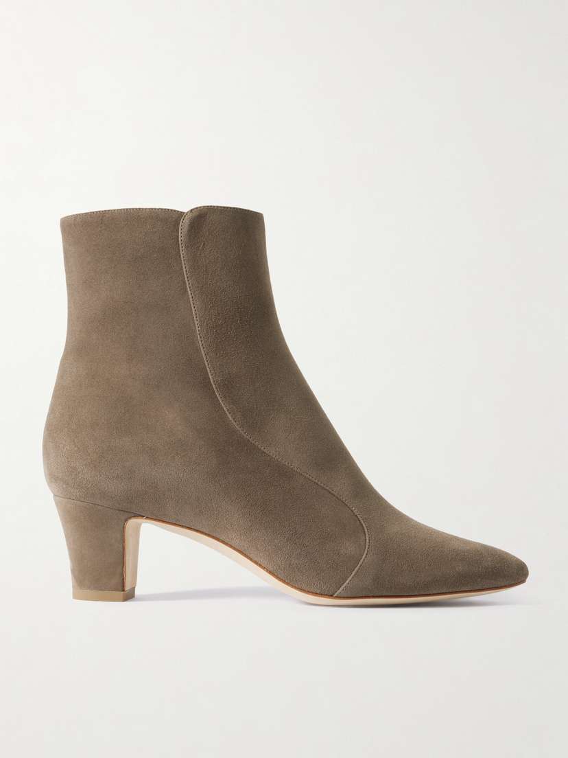 Manolo Blahnik Myconia 50 Suede Ankle Boots