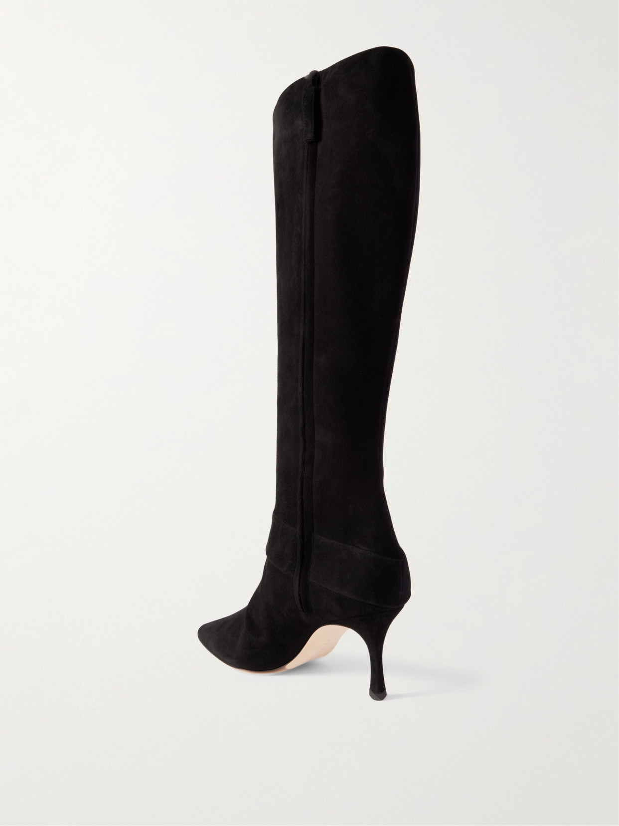 Bayhi 70 Buckle-Embellished Suede Knee Boots
