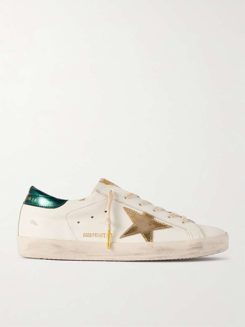 Golden Goose Super-star Distressed Leather Sneakers