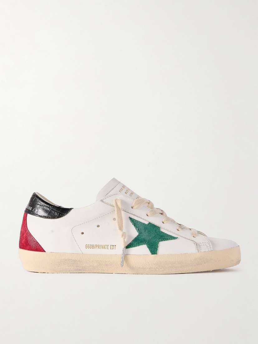 Golden Goose Super-star Distressed Leather And Suede Sneakers