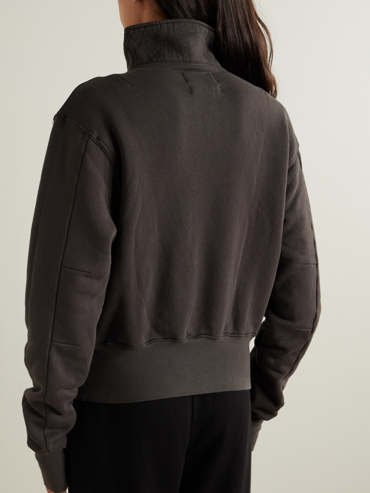 Bailey Cropped Cotton-Jersey Sweatshirt