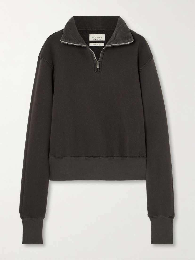 Les Tien Bailey Cropped Cotton-jersey Sweatshirt