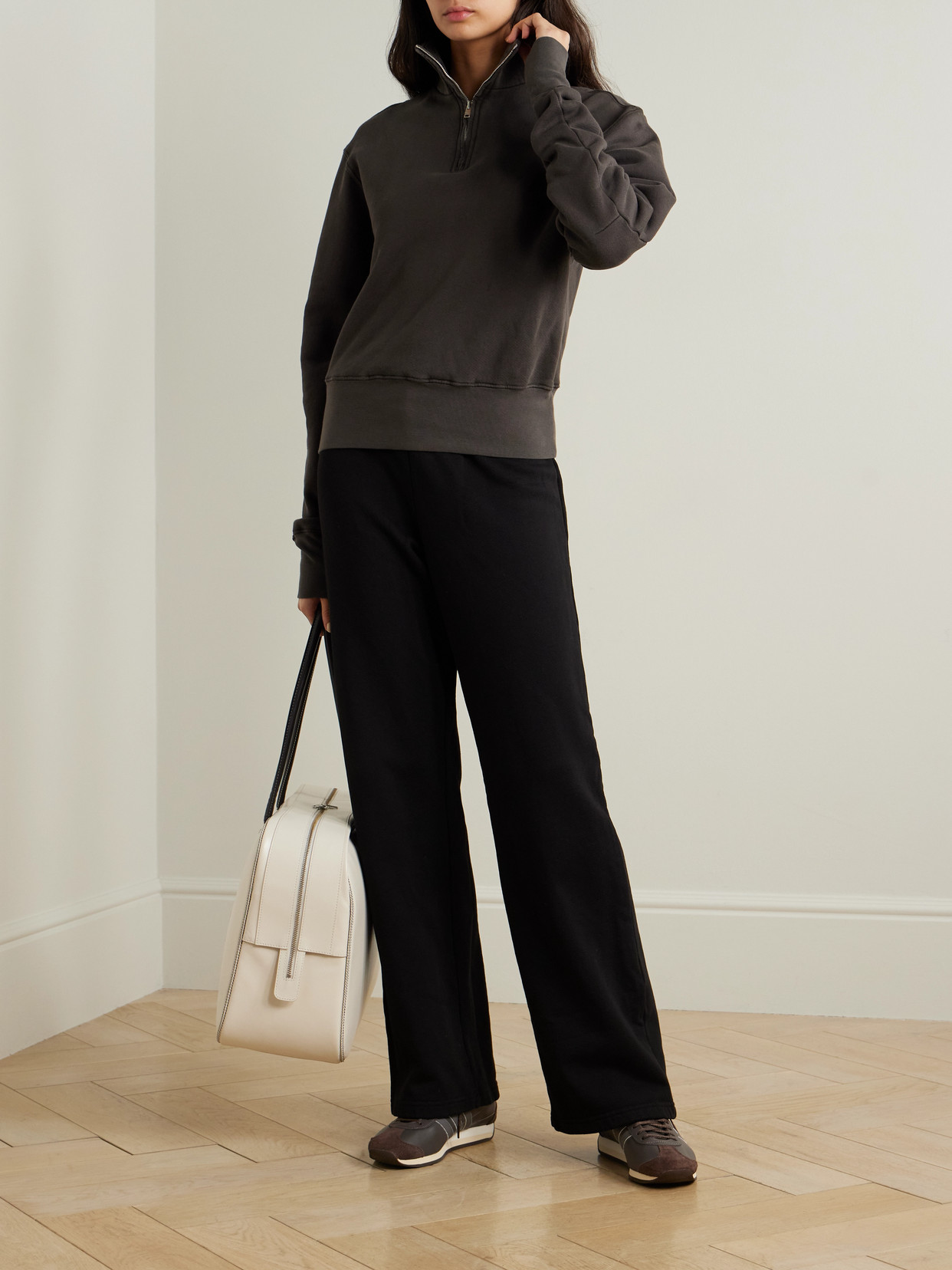 Bailey Cropped Cotton-Jersey Sweatshirt