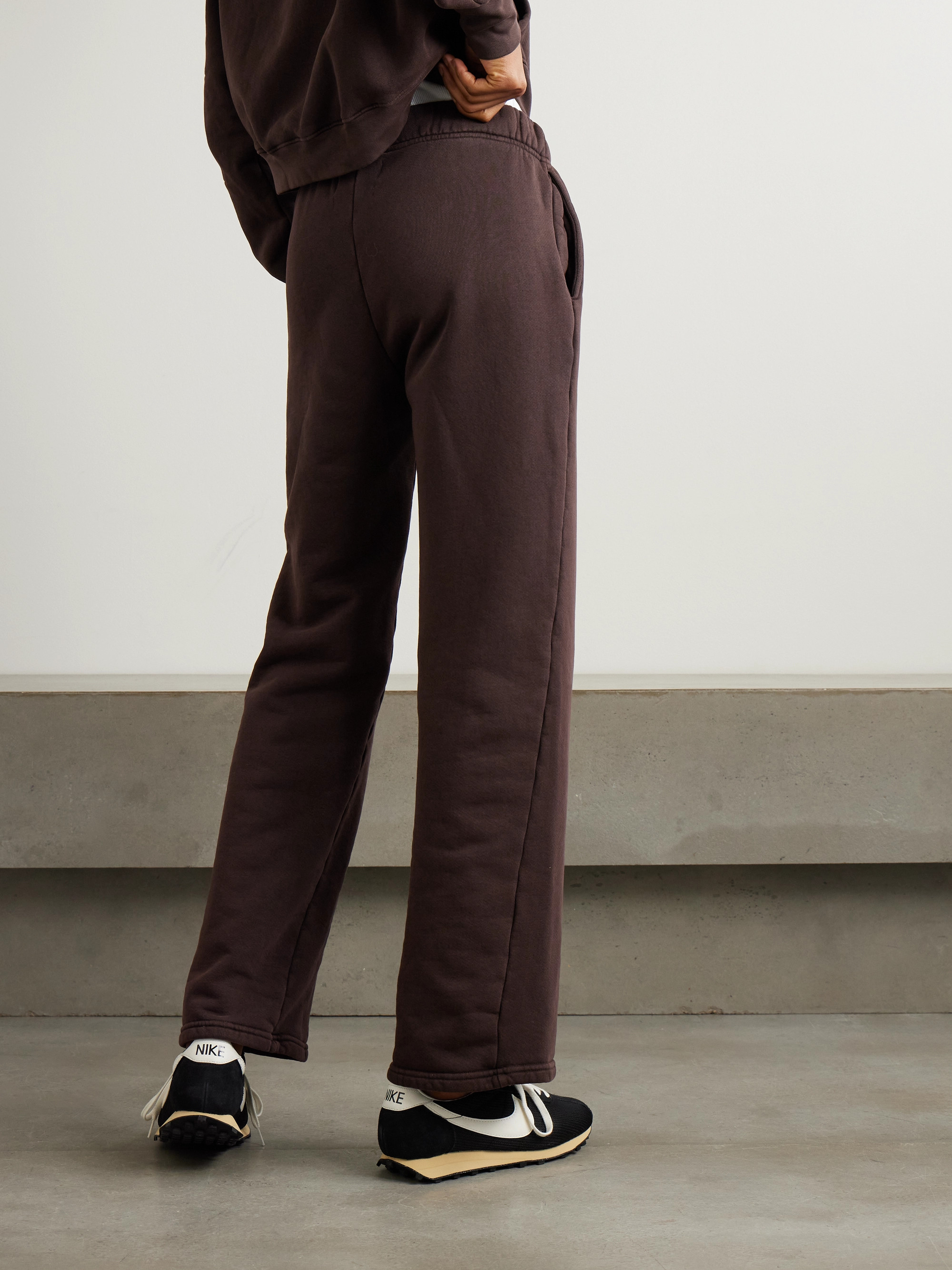 Les Tien Dylano cotton-jersey straight-leg track pants thumbnail