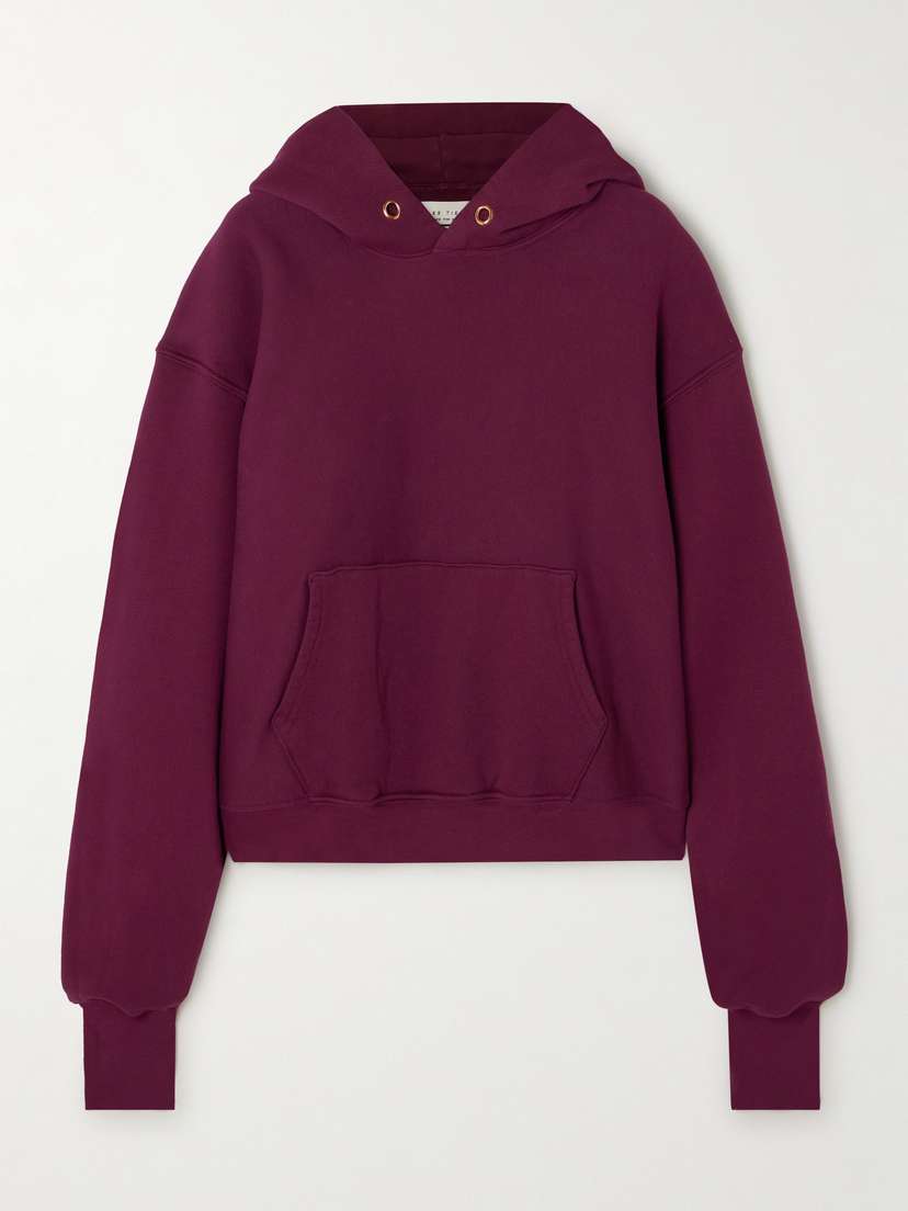 Les Tien Cropped Cotton-jersey Hoodie