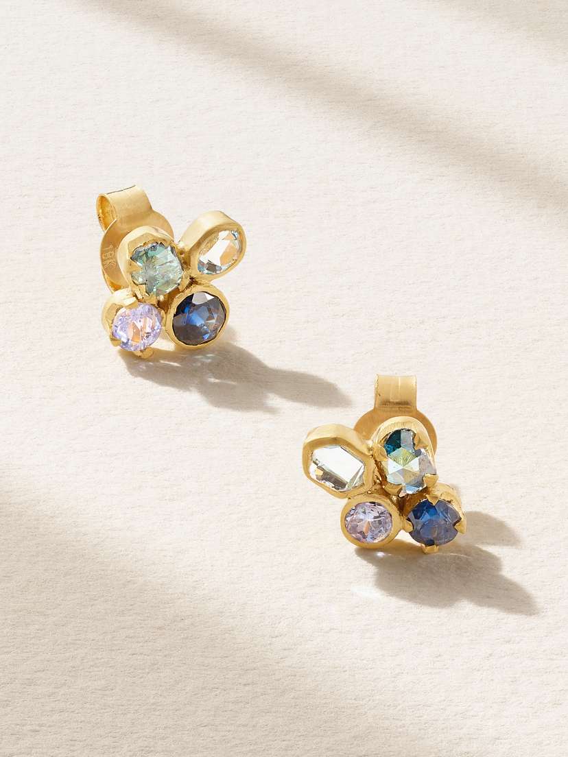 Pippa Small 18-karat Gold Multi-stone Earrings