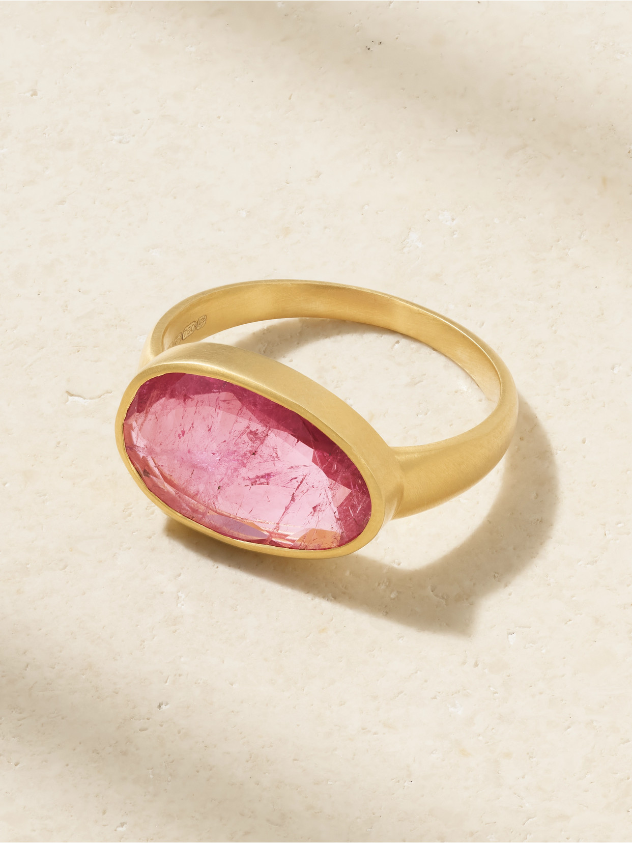 Pippa Small 18-karat Gold Tourmaline Ring In Pink