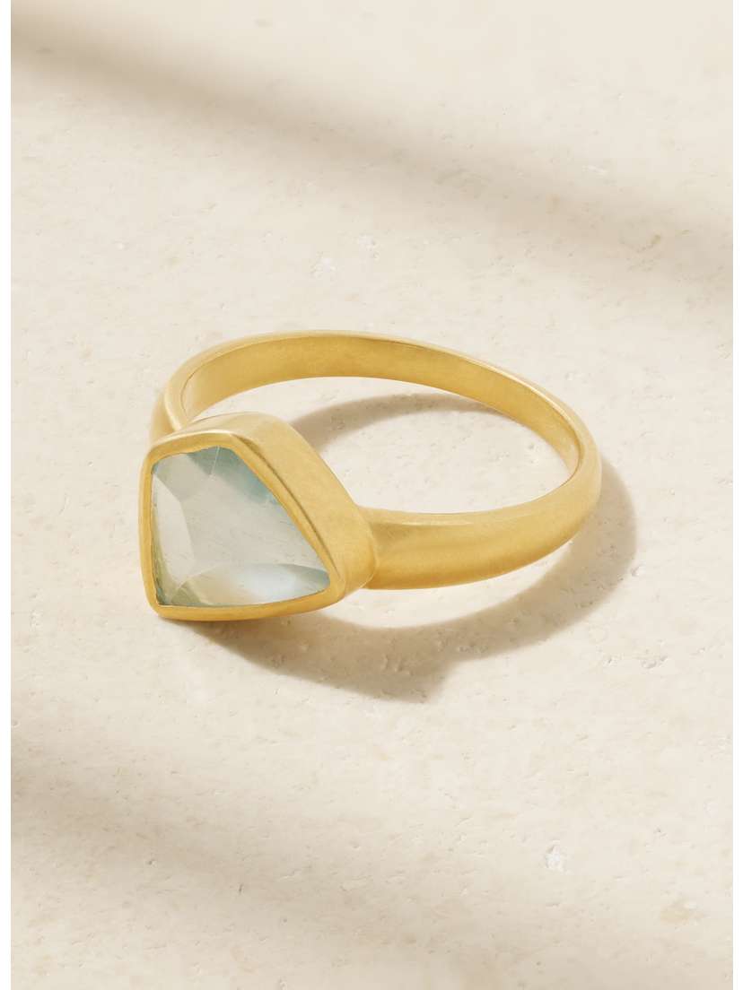 Pippa Small 1-karat Gold Aquamarine Ring