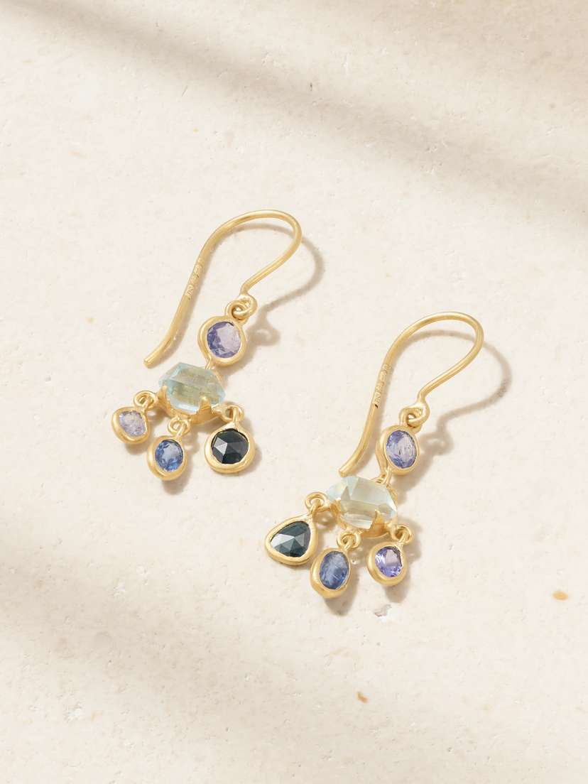 Pippa Small 18-karat Gold Multi-stone Earrings