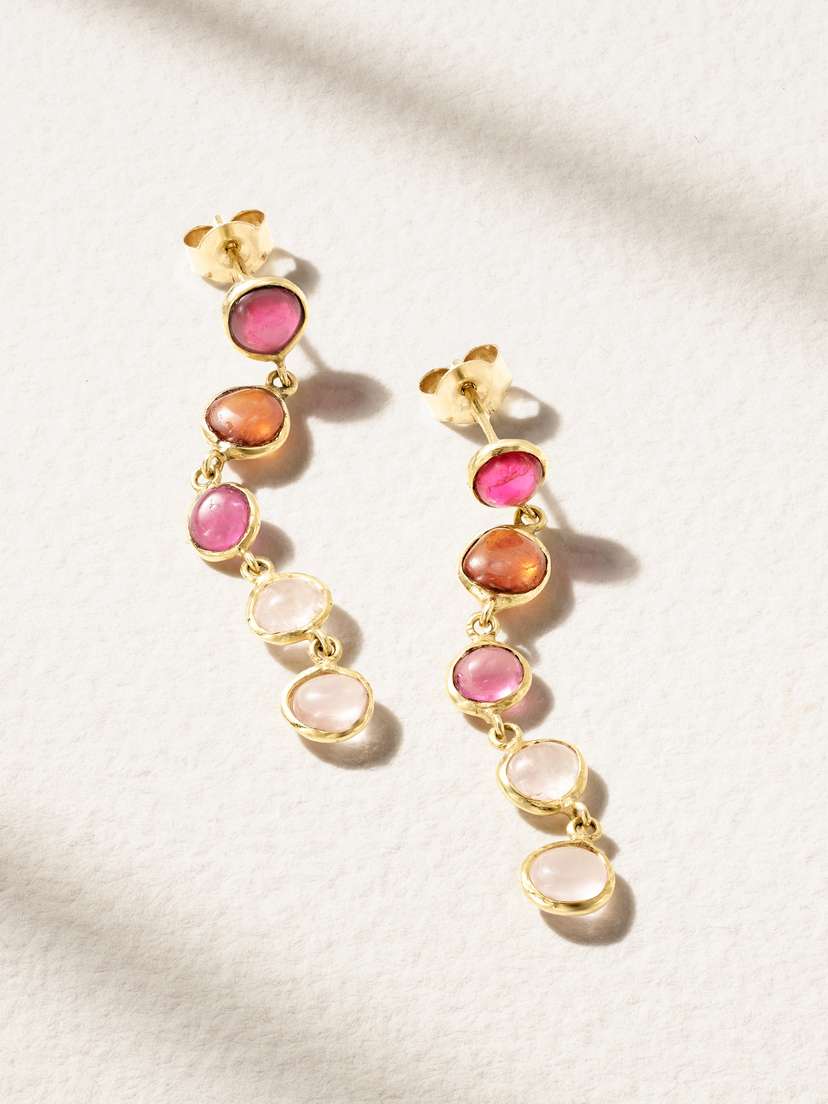 Pippa Small 18-karat Gold Multi-stone Earrings
