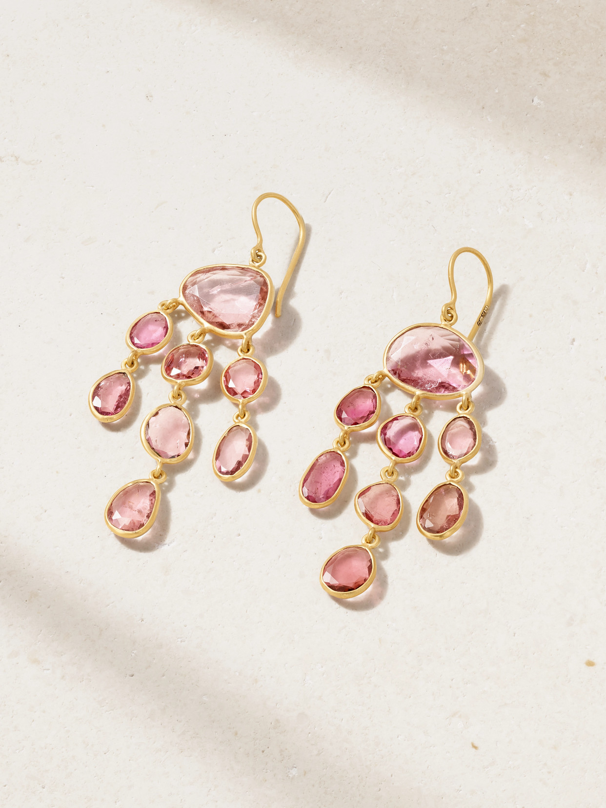 Pippa Small - 18-karat Gold Tourmaline Earrings - Pink