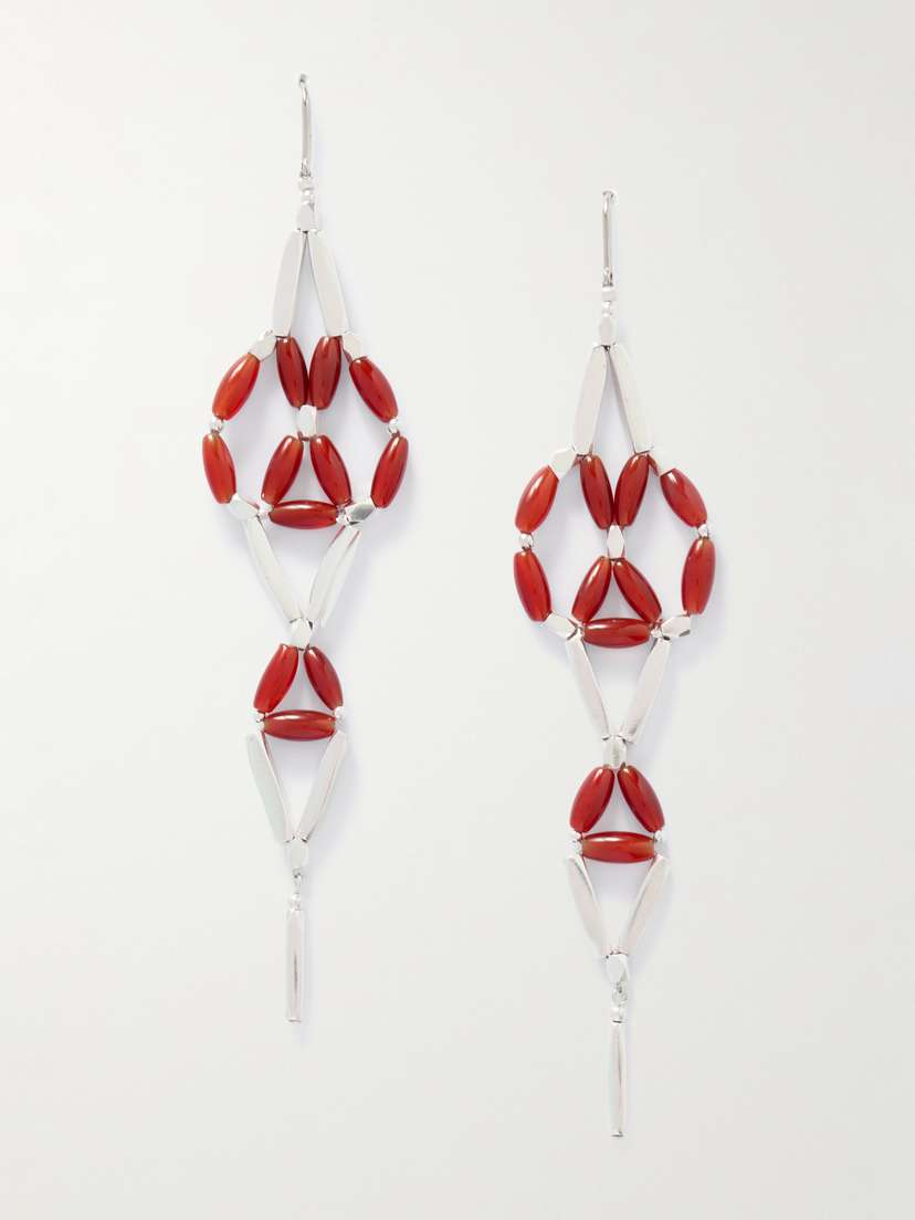 Isabel Marant Sahale Silver-tone Beaded Earrings