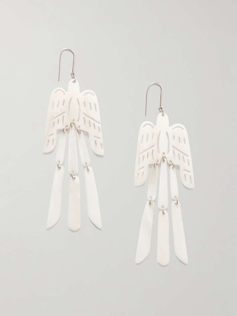 Isabel Marant Cholena Silver-tone Shell Earrings