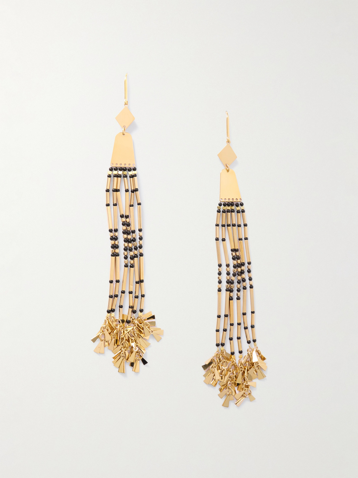 Isabel Marant Olathe Gold-tone Beaded Earrings In Gold