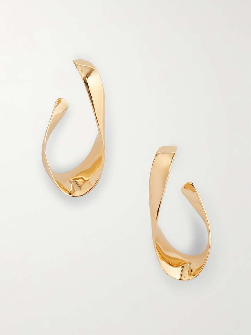Isabel Marant Twisted Gold-tone Hoop Earrings
